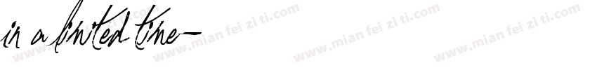 In a Limited time字体转换